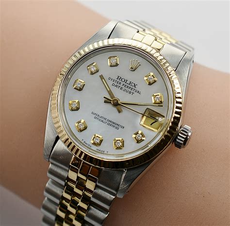 rolex 18k gold ladies watch|rolex datejust 18k gold watch.